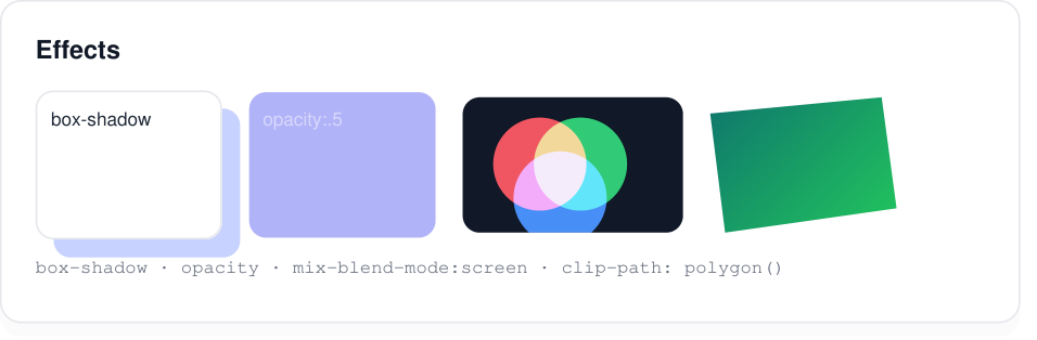 Visual effects rendered by PDFMaker