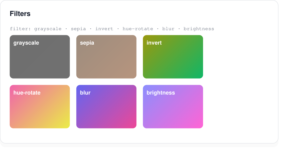 CSS filters rendered by PDFMaker