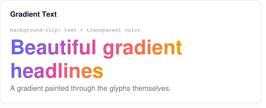 Gradient text rendered by PDFMaker