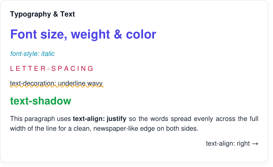 Typography sample rendered by PDFMaker
